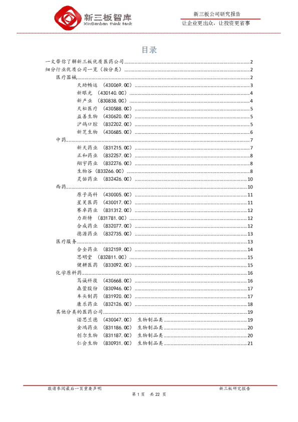 一文带你了解新三板优质医药公司