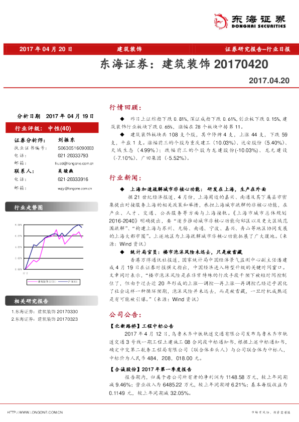 建筑装饰行业日报