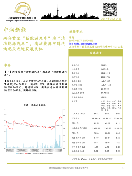 两会首改“新能源汽车”为“清洁能源汽车”，清洁能源甲醇汽油龙头或迎发展良机