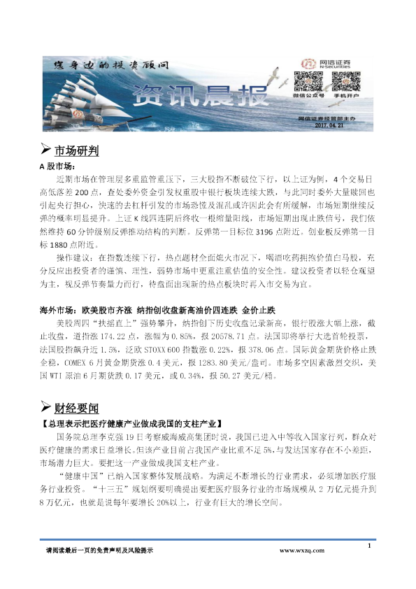 网信证券资讯晨报