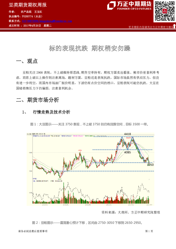 豆类期货期权周报：标的表现抗跌 期权稍安勿躁