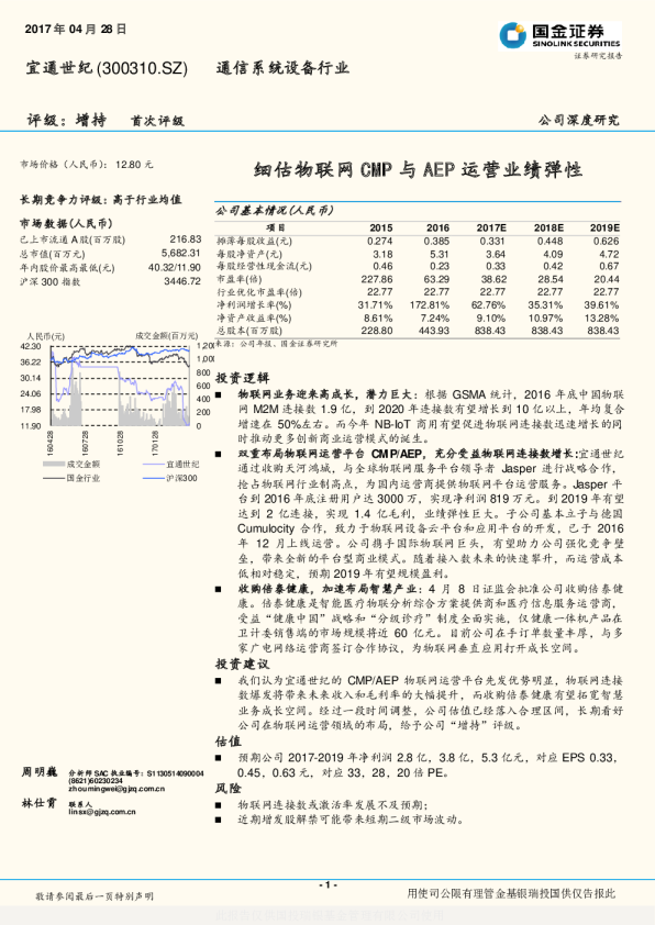 细估物联网CMP与AEP运营业绩弹性