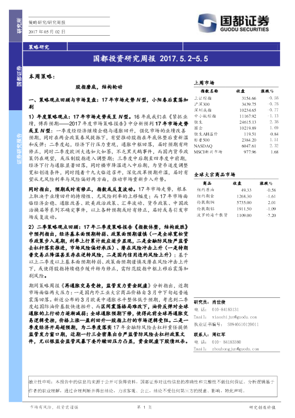 国都投资研究周报