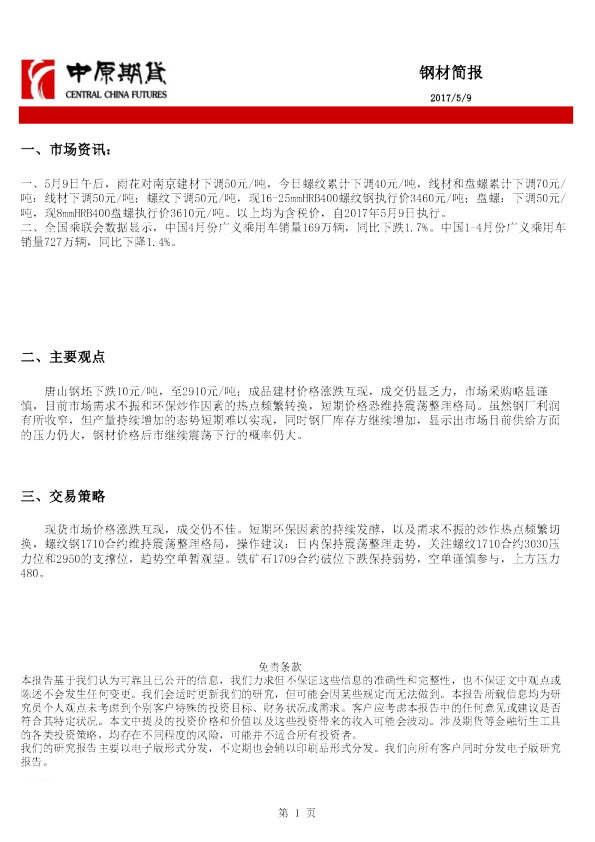 钢材简报