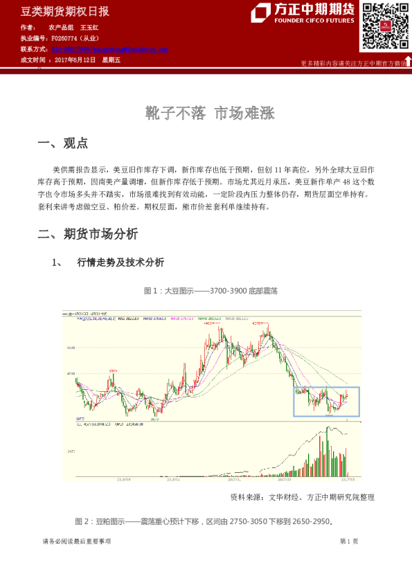 豆类期货期权日报：靴子不落 市场难涨