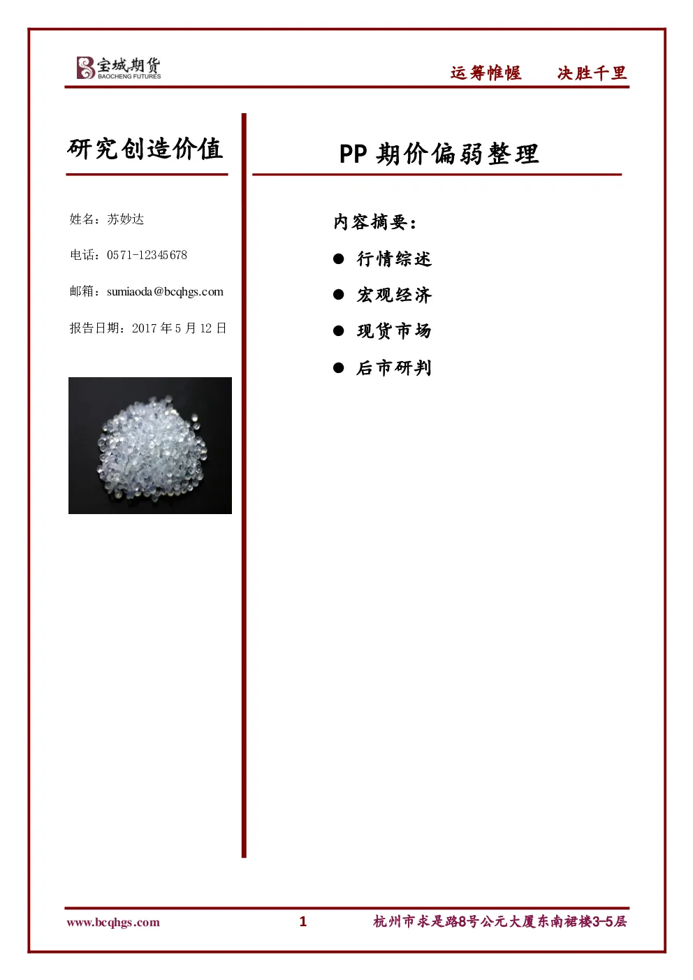 报告封面