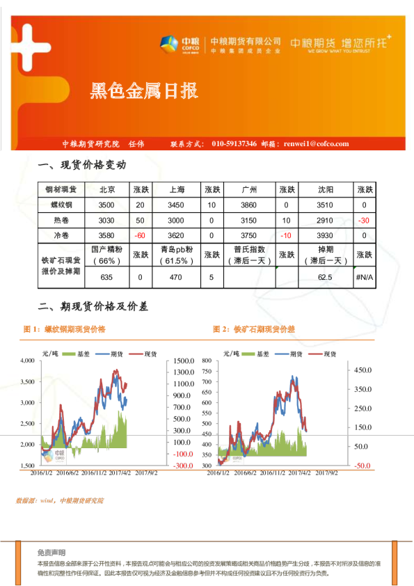 中粮期货黑色金属日报