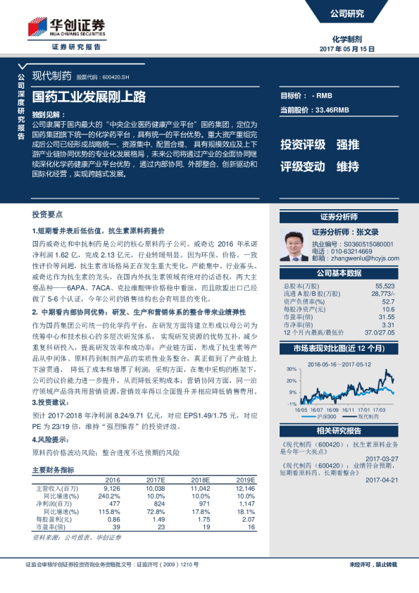 国药工业发展刚上路