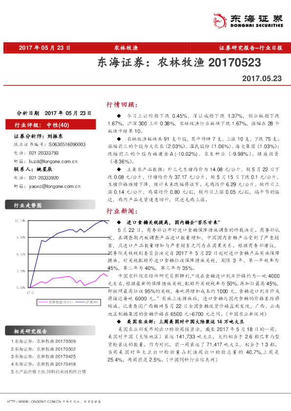 农林牧渔行业日报