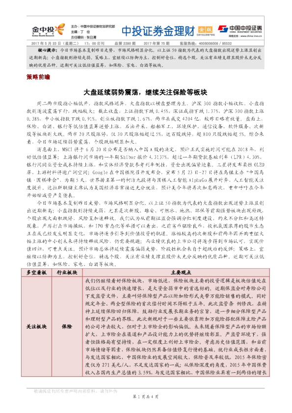 中投证券金理财(金版)