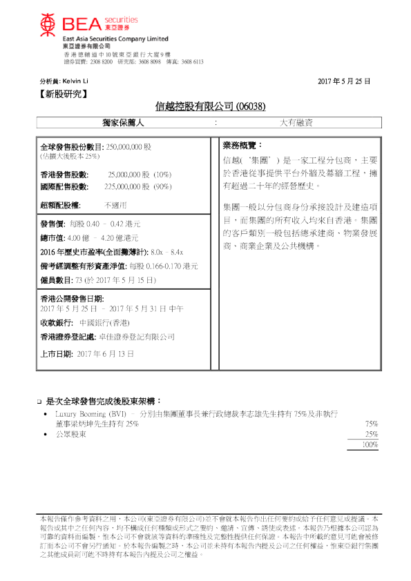 新股研究：信越控股有限公司