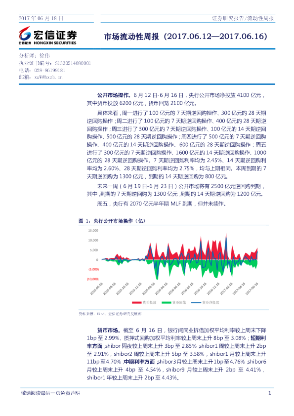 宏信证券市场流动性周报