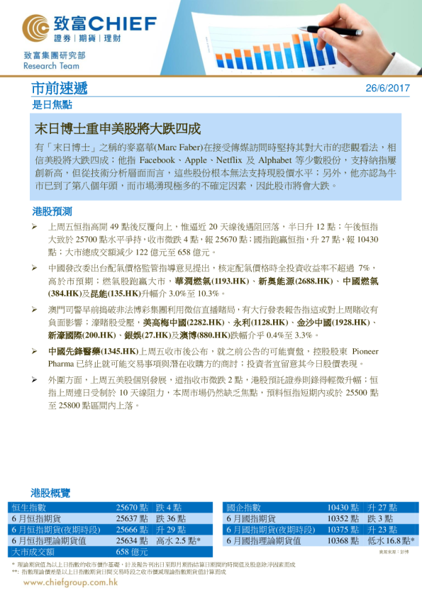 市前速递：末日博士重申美股将大跌四成