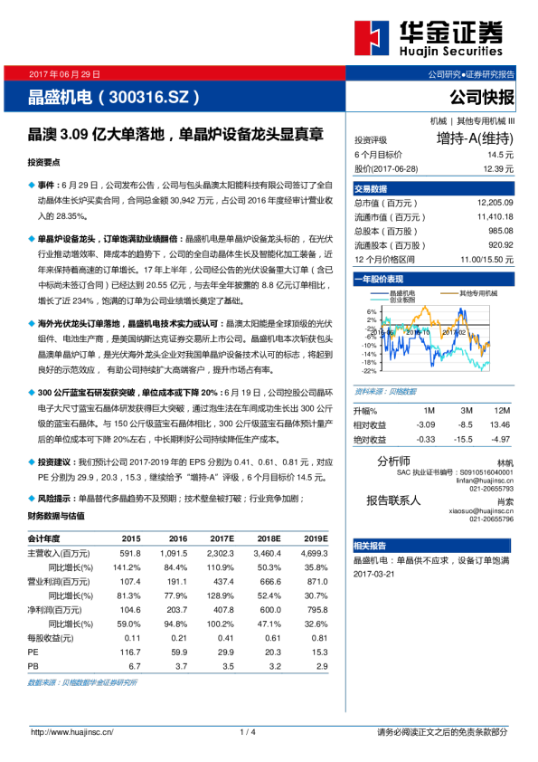 晶澳3.09亿大单落地，单晶炉设备龙头显真章