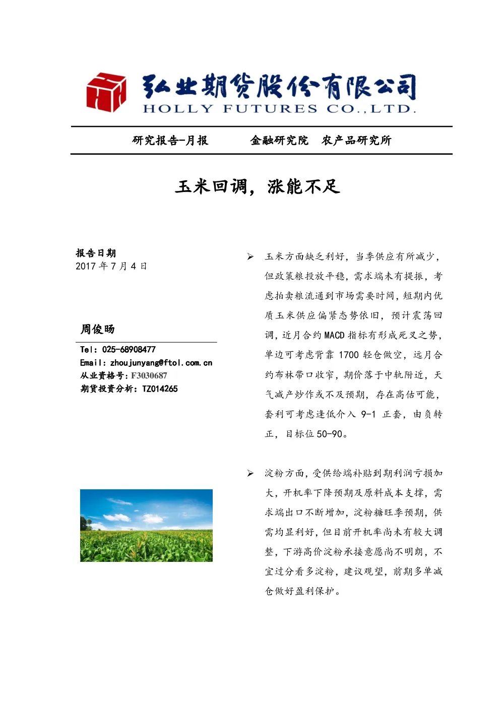 报告封面