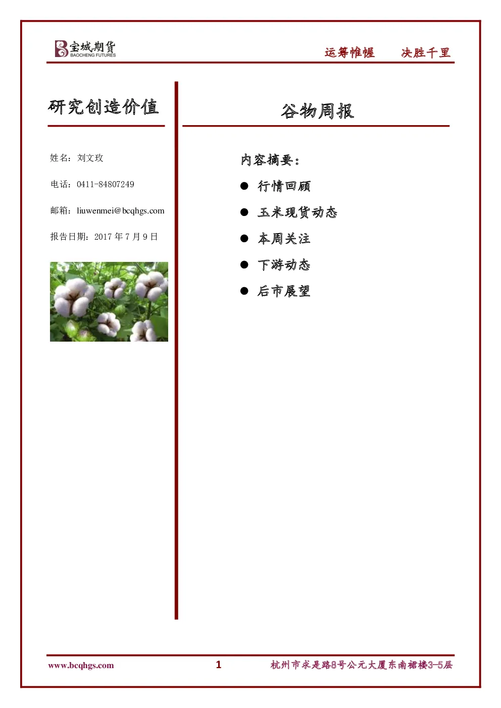报告封面