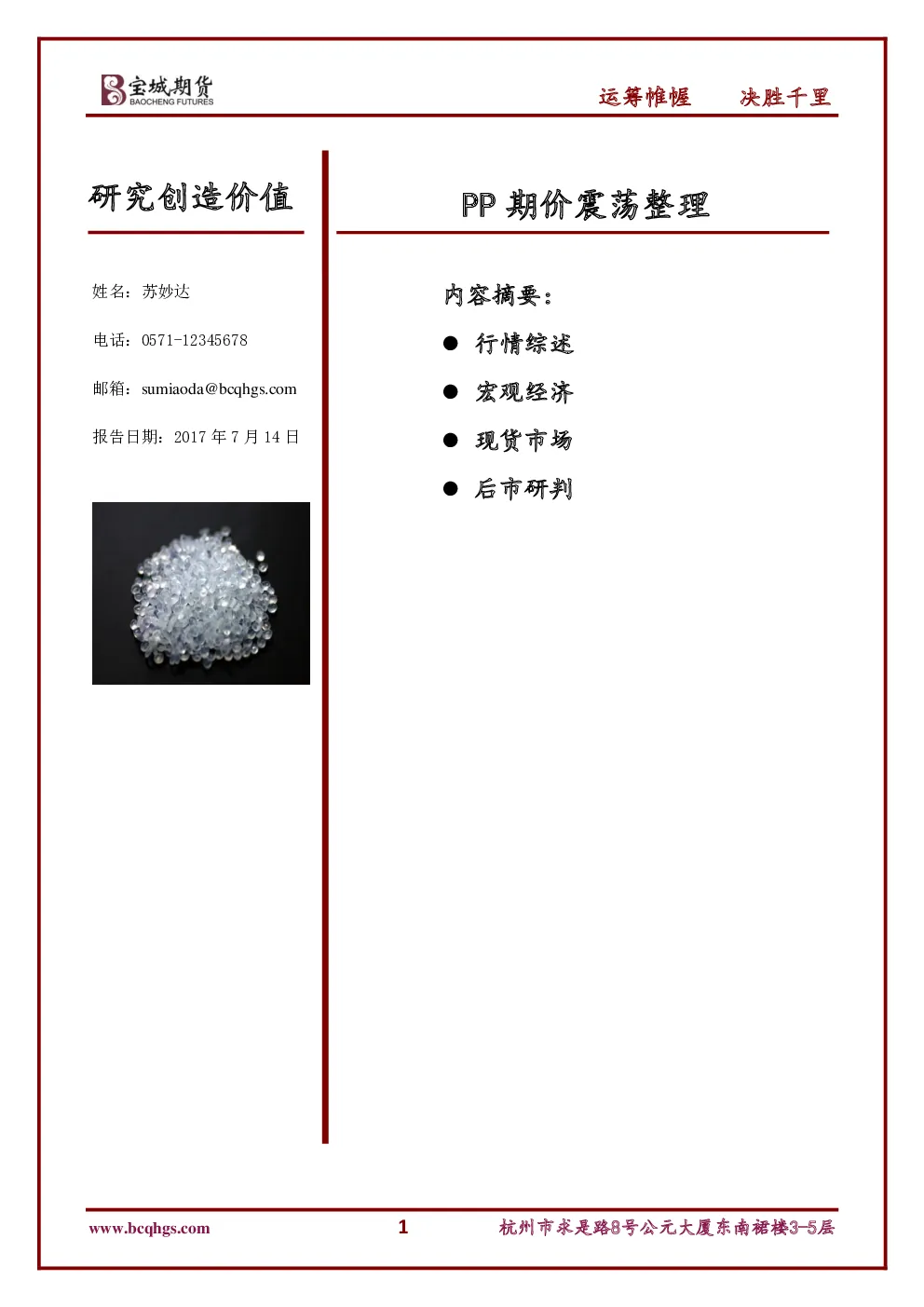 报告封面