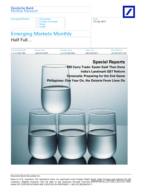 Emerging Markets Monthly Half Full…