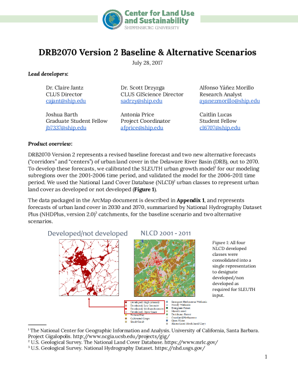 DRB2070 Version 2 Baseline u0026amp; Alternative Scenarios