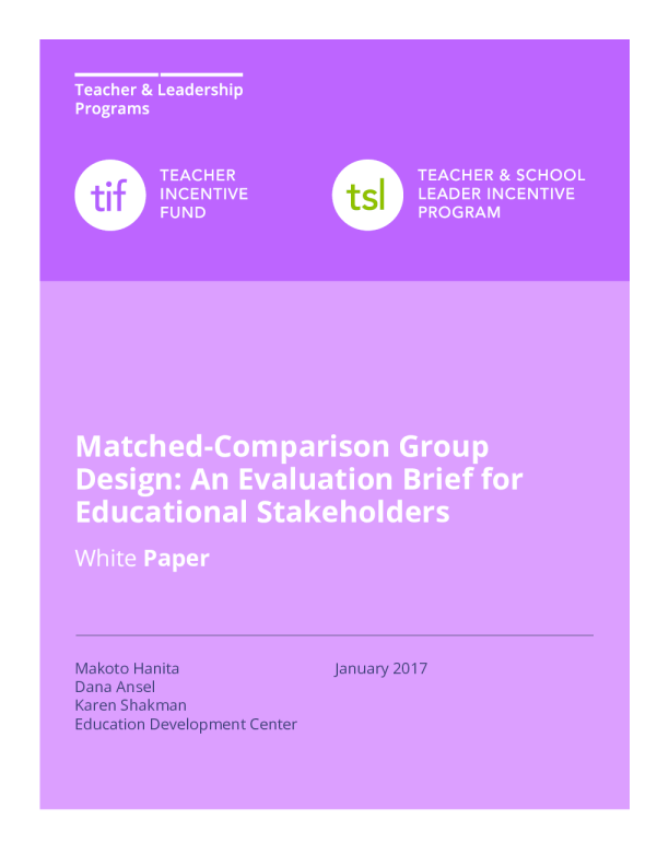 Matched Comparison Group Design