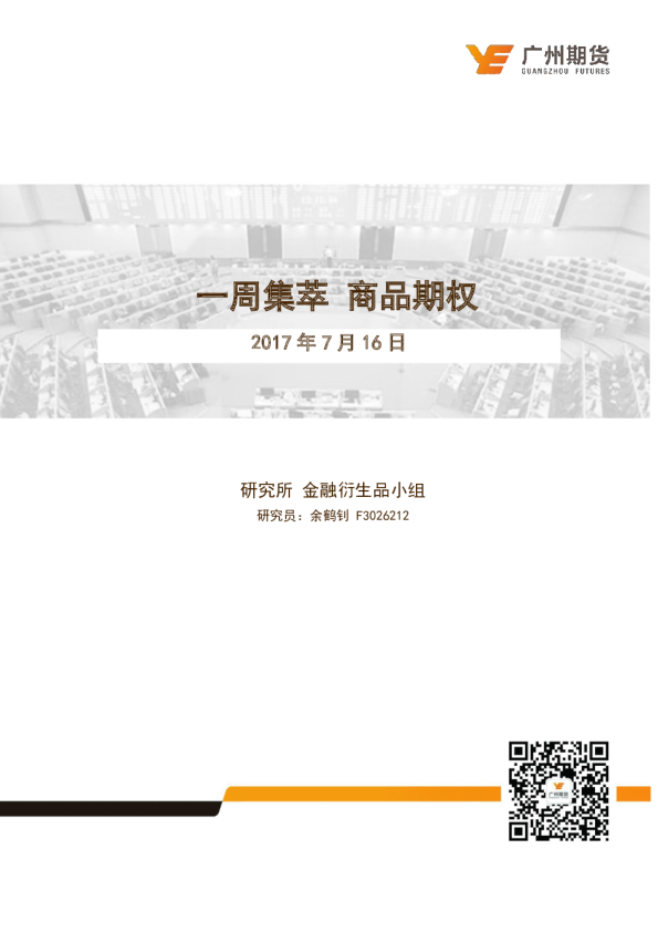 商品期权一周集萃