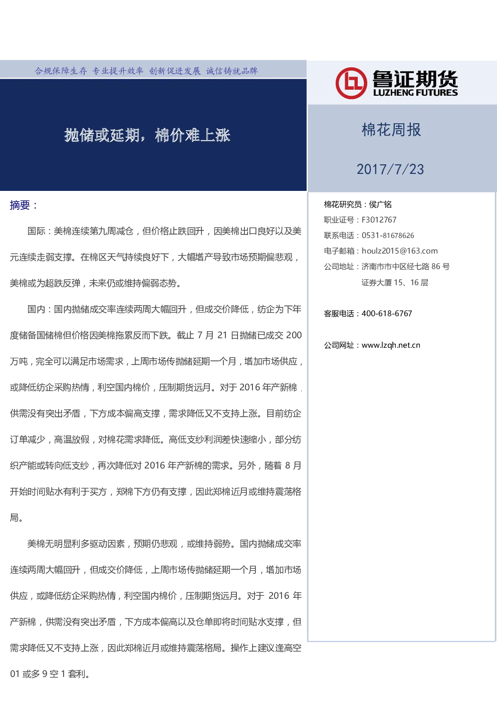 报告封面