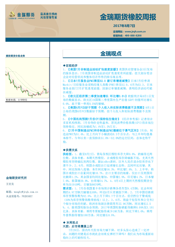 橡胶周报