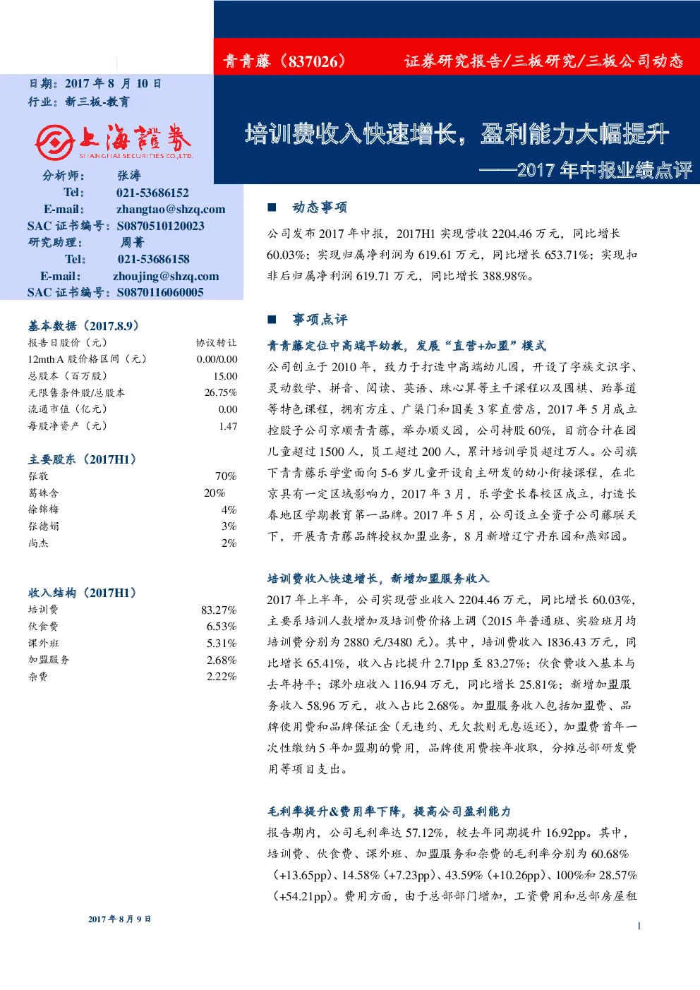 报告封面