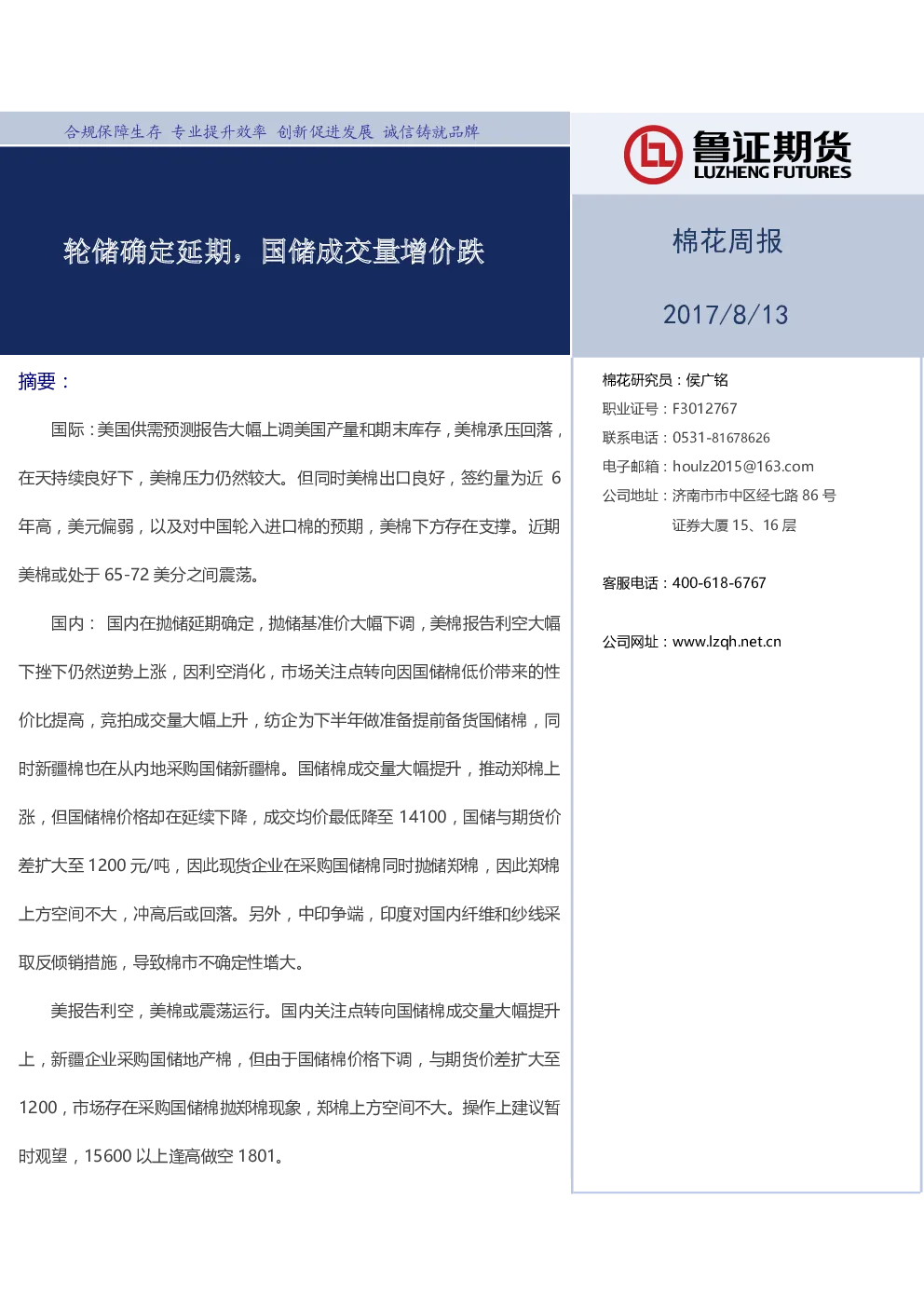 报告封面