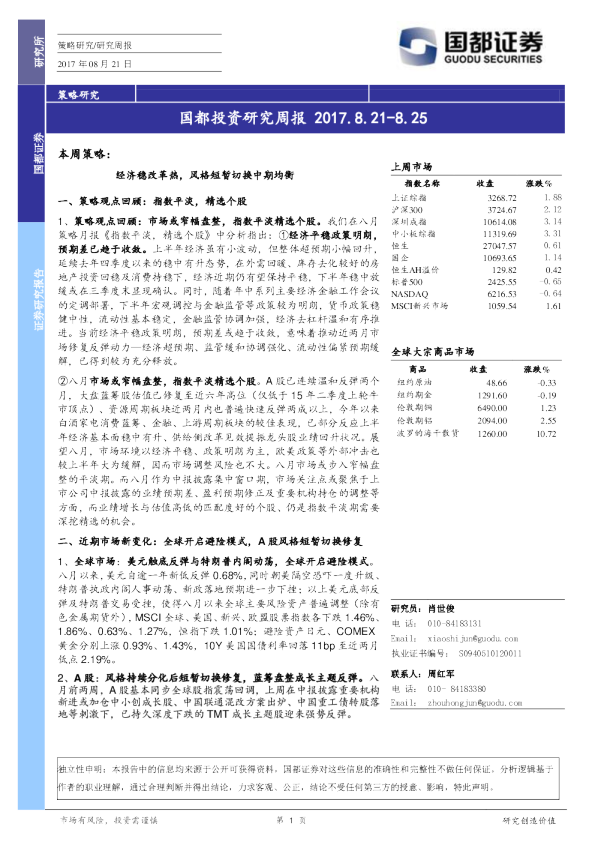 国都投资研究周报