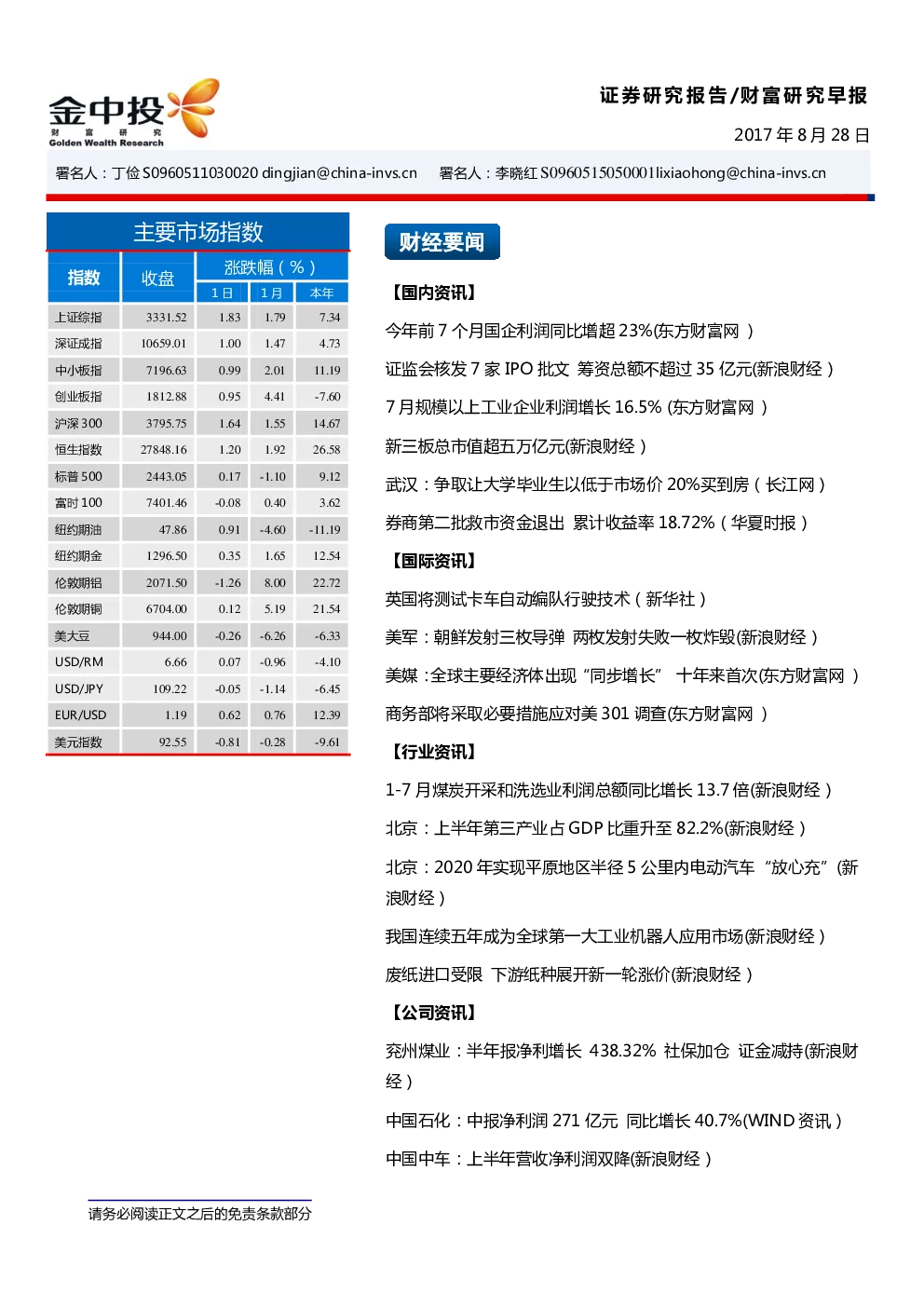 报告封面