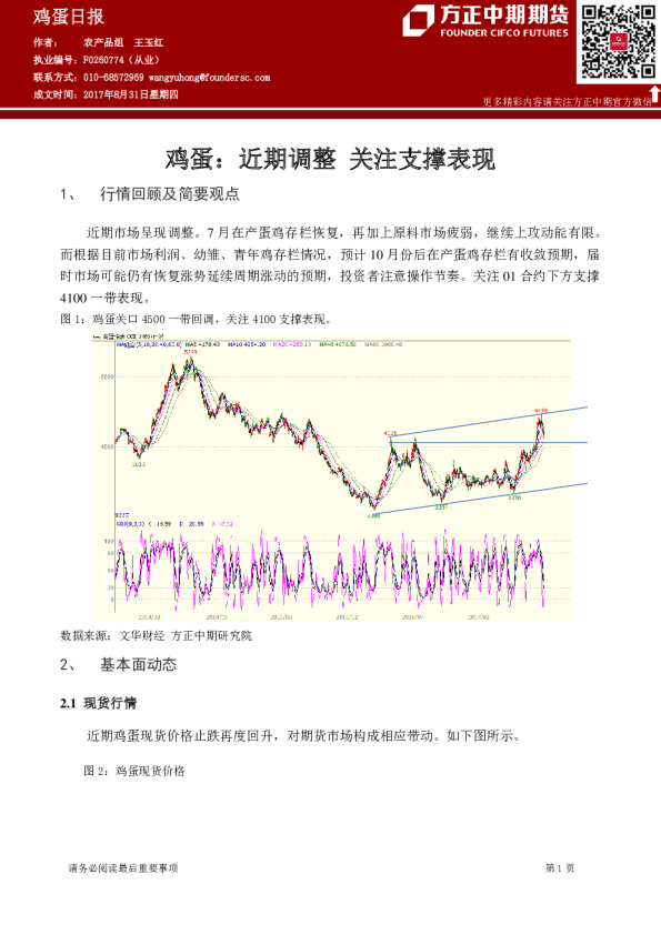 鸡蛋日报：近期调整 关注支撑表现