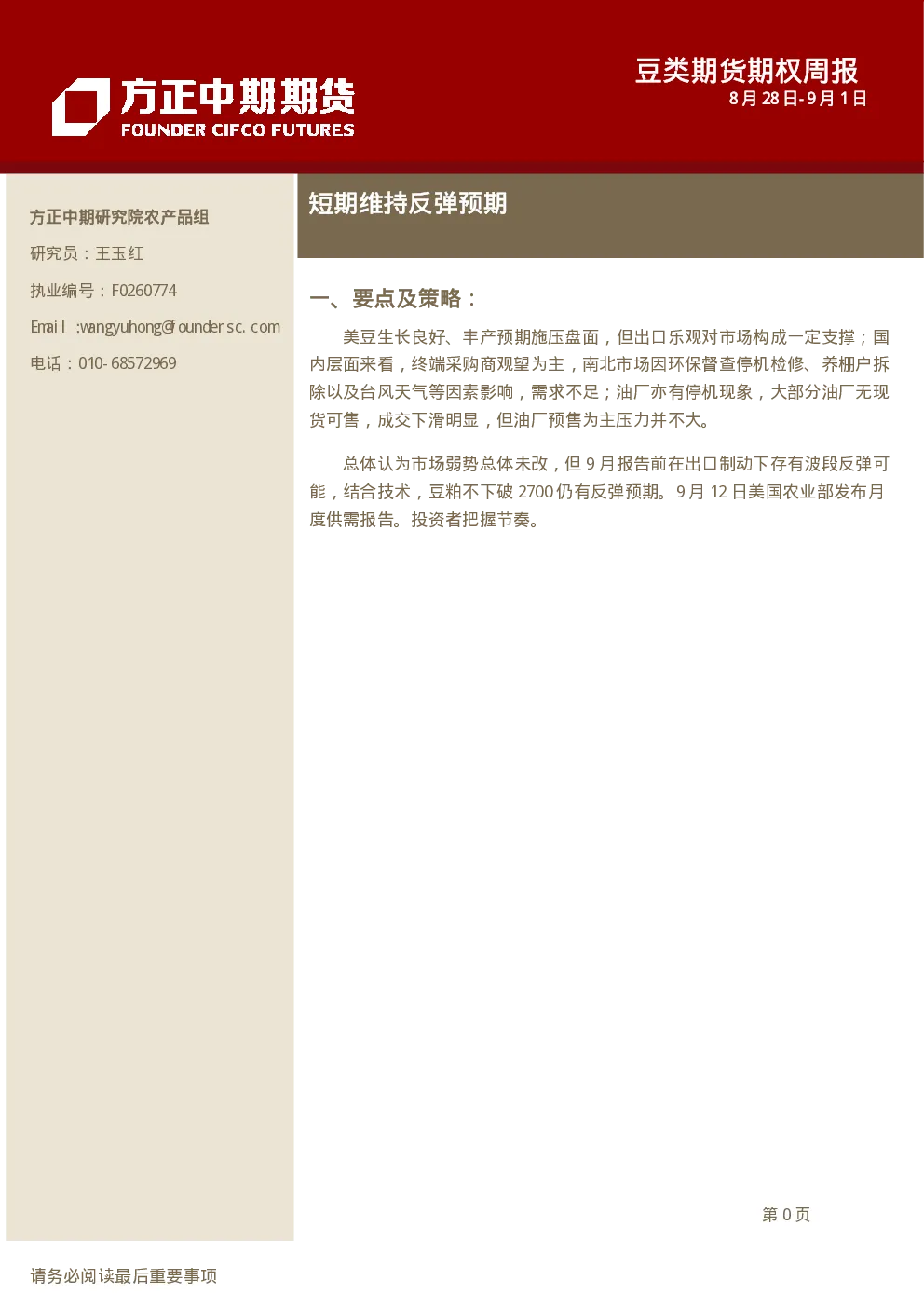 报告封面