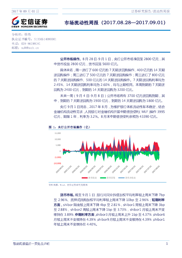 宏信证券市场流动性周报