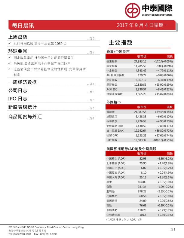 每日晨讯