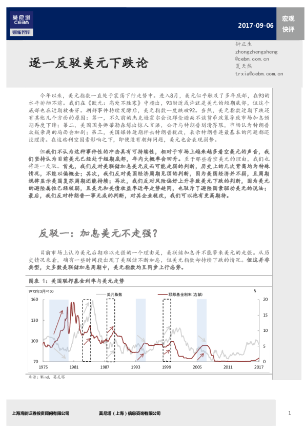 宏观快评：逐一反驳美元下跌论