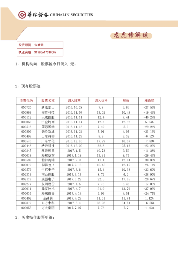 华林证券龙虎榜解读
