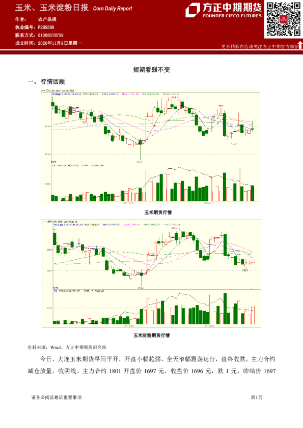 玉米、玉米淀粉日报