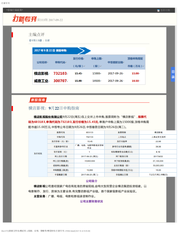 博览财经打新专刊