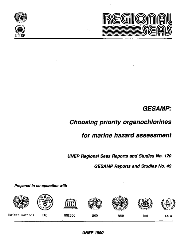 Choosing priority organochlorines for marine hazard assessment