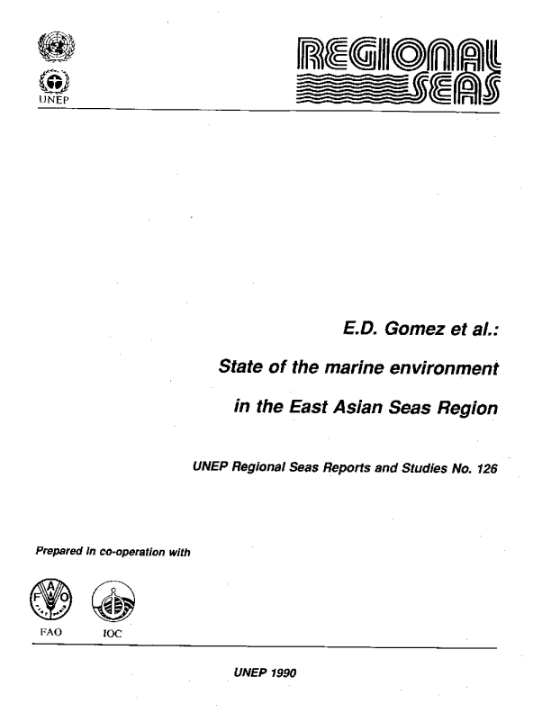 State of marine environment in the East Asian Seas Region
