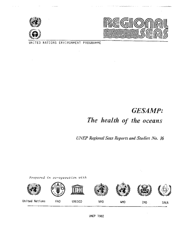 GESAMP: The health of the oceans