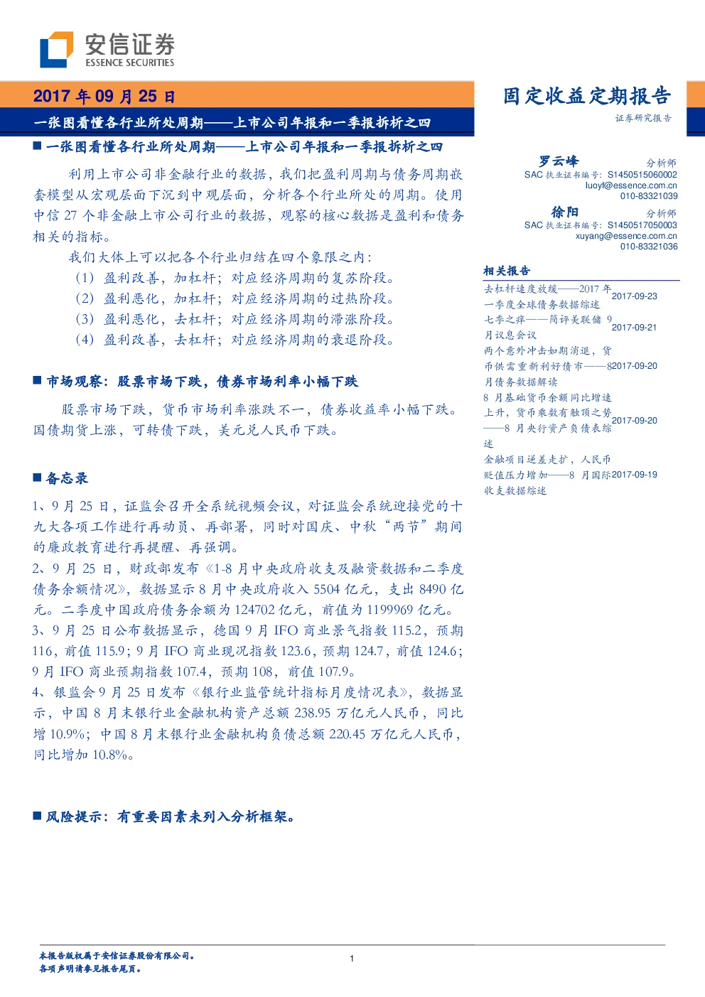 报告封面