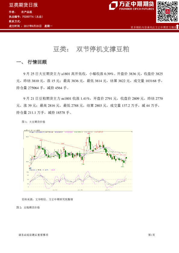 豆类期货日报：双节停机支撑豆粕