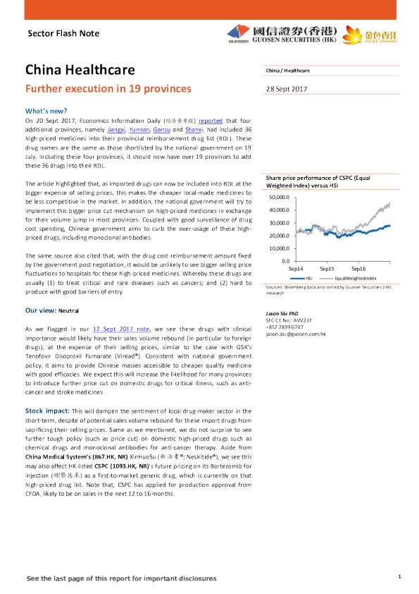 Further execution in 19 provinces
