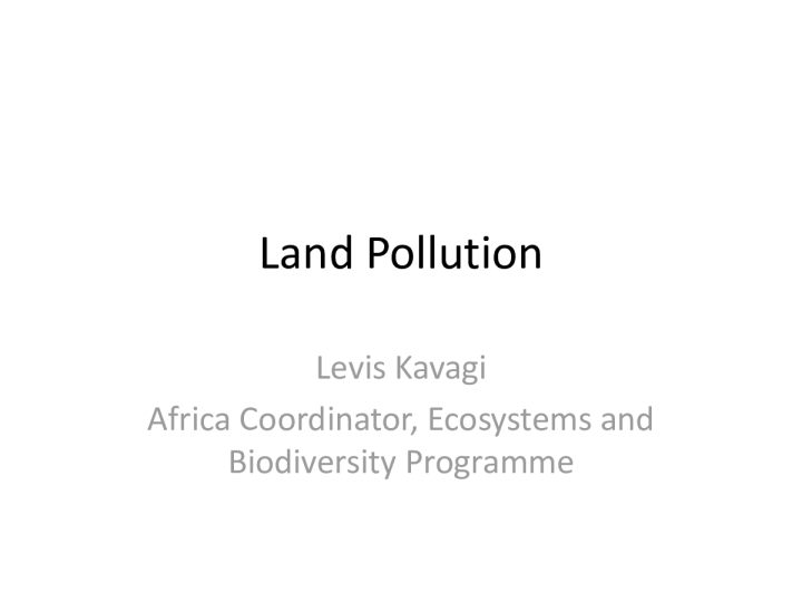 Land Pollution