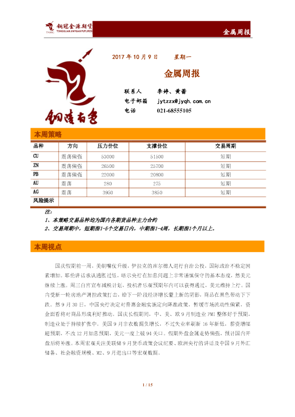 金属周报