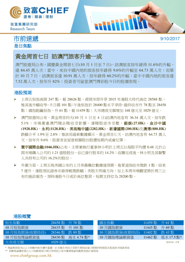 致富证券市前速递