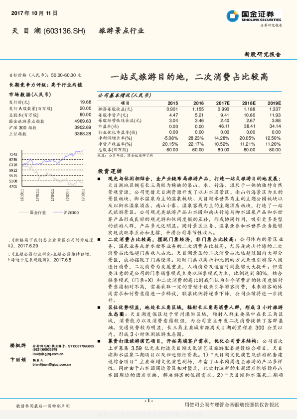 一站式旅游目的地，二次消费占比较高