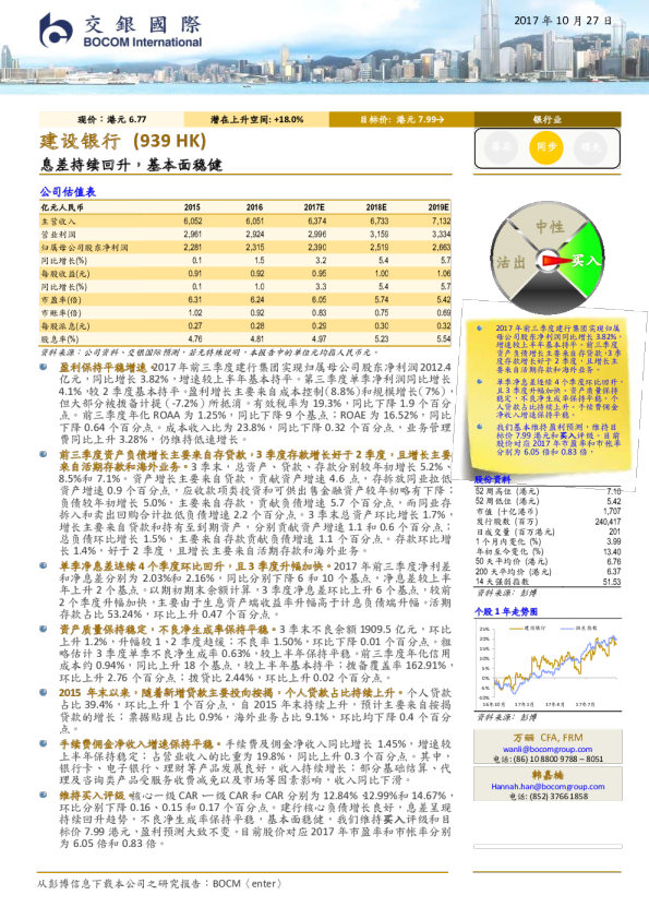 息差持续回升，基本面稳健